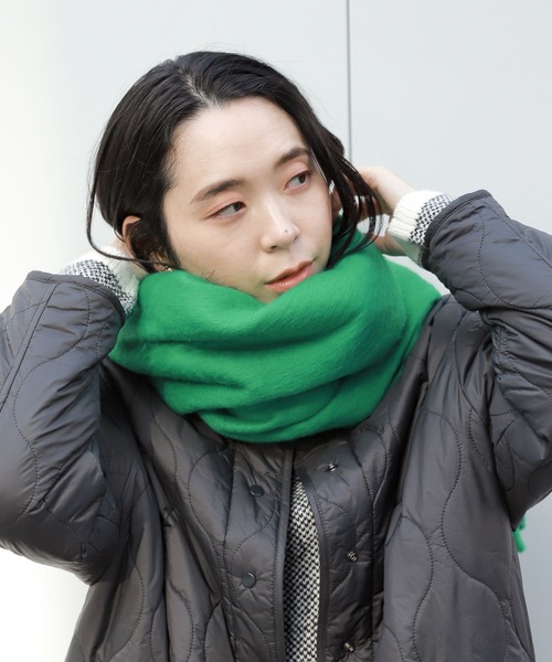 studio CLIP（スタディオクリップ）の「太フリンジストール（ストール/ショール・レディース・パープル/イエロー/グリーン/オフホワイト・FREE）」の3枚目の写真