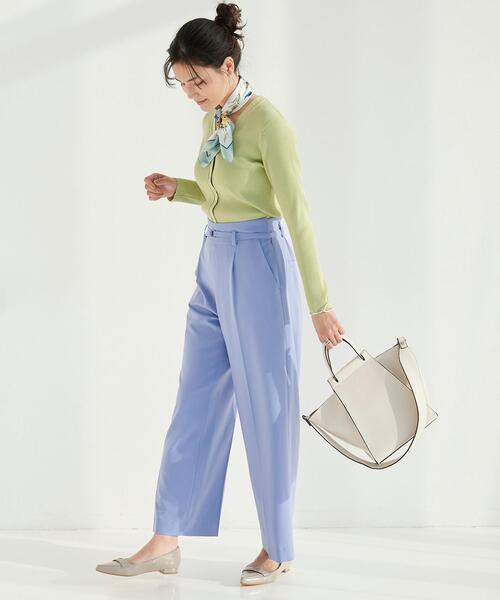 green label relaxing(グリーンレーベルリラクシング)の「<1_OF_MINE(ワンオブマイン)>リブ Vネック カーディガン(カーディガン/ボレロ・レディース・レッド/ライム/オフホワイト/ナチュラル/ネイビー/オレンジ/ケリー/その他1/ホワイト・FREE)」の11枚目の写真