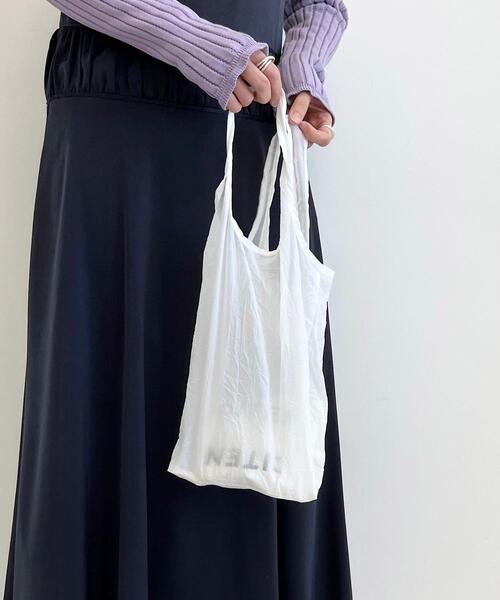 CITEN（シテン）の「＜CITEN（シテン）＞ポケッタブル ミニミニ バッグ（エコバッグ/サブバッグ・レディース・ホワイト/ベージュ/ライトブルー/オレンジ・FREE）」の8枚目の写真