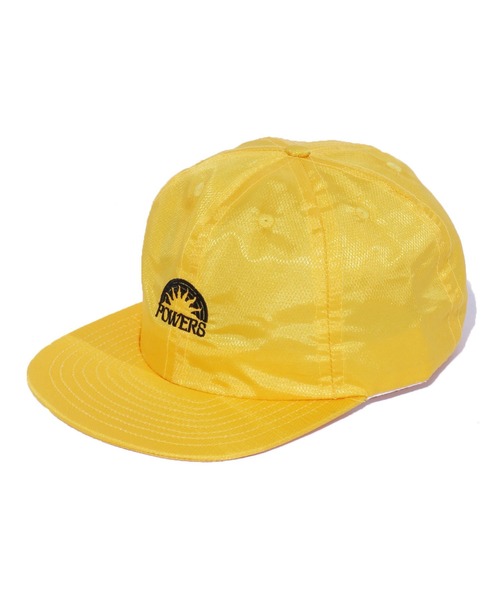 POWERS(パワーズ)の「POWERS/パワーズ SUN NYLON 6-PANEL CAP ナイロンキャップ フラットバイザー カラー ロゴ刺繍 ストリート(キャップ・メンズ・ブルー/イエロー/ホワイト・FREE)」の3枚目の写真