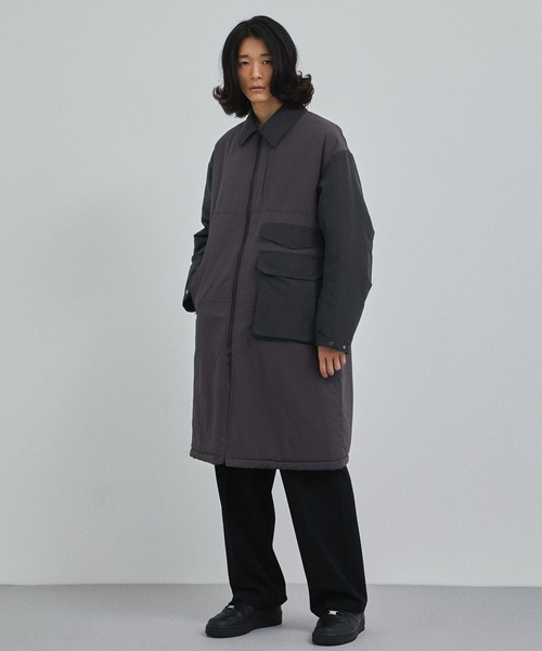 CITY TOKYO（シティトウキョウ）の「ハイブリッドパデッドコート（チェスターコート・メンズ・グレー/ブラック・3/2）」の6枚目の写真