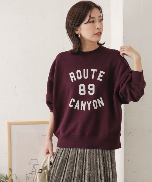 URBAN RESEARCH DOORS（アーバンリサーチドアーズ）の「プリントスウェットプルオーバー（スウェット・レディース・ライトグレー/ブルー/ボルドー・ONE）」の7枚目の写真