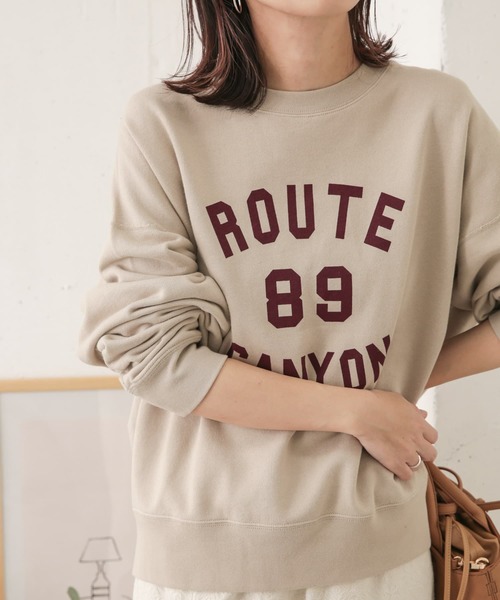 URBAN RESEARCH DOORS（アーバンリサーチドアーズ）の「プリントスウェットプルオーバー（スウェット・レディース・ライトグレー/ブルー/ボルドー・ONE）」の19枚目の写真