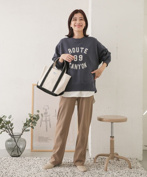 URBAN RESEARCH DOORS（アーバンリサーチドアーズ）の「プリントスウェットプルオーバー（スウェット・レディース・ライトグレー/ブルー/ボルドー・ONE）」の11枚目の写真