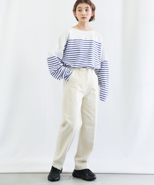 select MOCA（セレクトモカ）の「バスクボーダービッグプルオーバー（Tシャツ/カットソー・レディース・ブラック/レッド/ブルー/グリーン・FREE）」の12枚目の写真