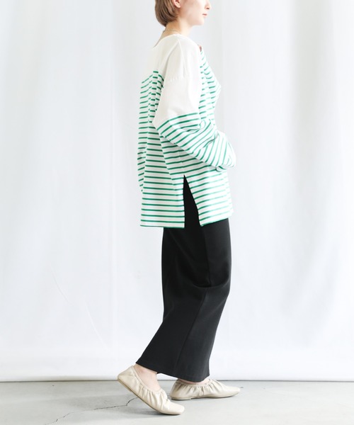 select MOCA（セレクトモカ）の「バスクボーダービッグプルオーバー（Tシャツ/カットソー・レディース・ブラック/レッド/ブルー/グリーン・FREE）」の15枚目の写真