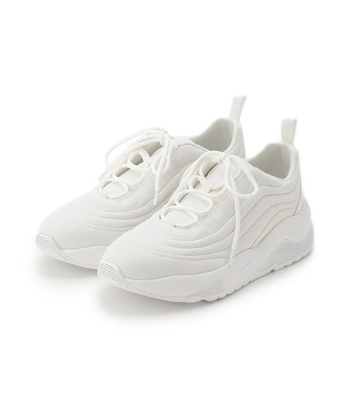 emmi（エミ）の「【emmi original】デザインステッチスニーカー（スニーカー・レディース・ホワイト・22.5cm/23cm/23.5cm/24cm/24.5cm/25cm）」の8枚目の写真