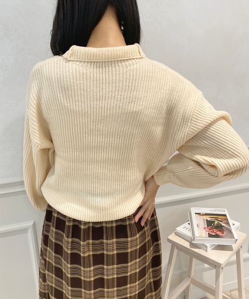 apres jour（アプレジュール）の「ハーフジップニット【ZOZOTOWN限定アイテム】【１.１】（ニット/セーター・レディース・モカ/杢グレー/アイボリー・フリー/X-LARGE）」の9枚目の写真