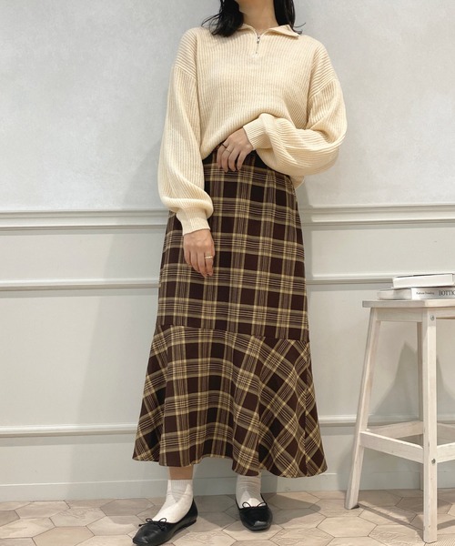 apres jour（アプレジュール）の「ハーフジップニット【ZOZOTOWN限定アイテム】【１.１】（ニット/セーター・レディース・モカ/杢グレー/アイボリー・フリー/X-LARGE）」の10枚目の写真