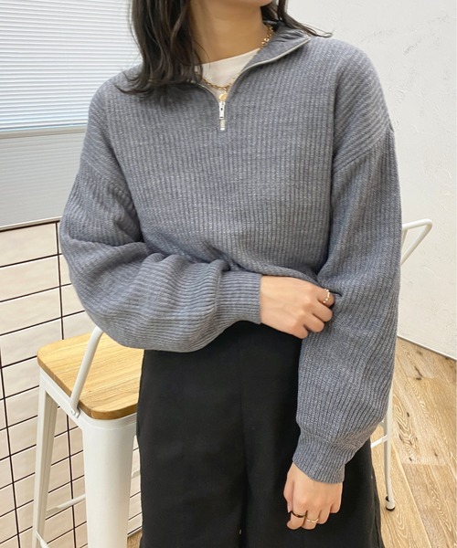 apres jour（アプレジュール）の「ハーフジップニット【ZOZOTOWN限定アイテム】【１.１】（ニット/セーター・レディース・モカ/杢グレー/アイボリー・フリー/X-LARGE）」の14枚目の写真