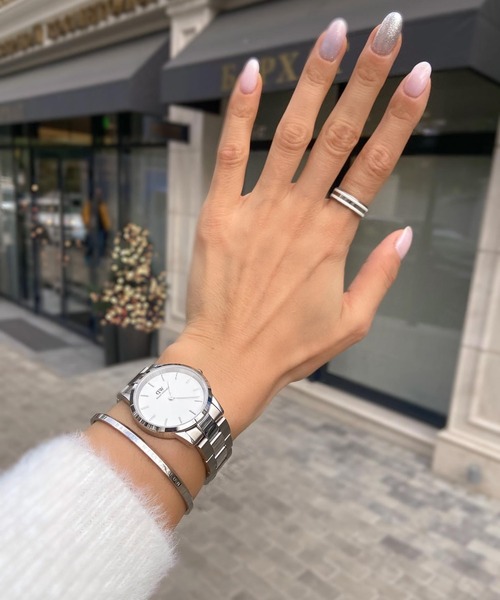 Daniel Wellington Emalie Ring Satin White S60 19号DW00400052 EMALIE RING SATIN WHITE シルバー(リング)|Daniel