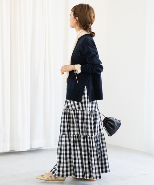 美品 スローブイエナ アイスコットンクルーネックプルオーバー ネイビー SLOBE IENA（スローブイエナ）の「アイスコットンクルーネックプル