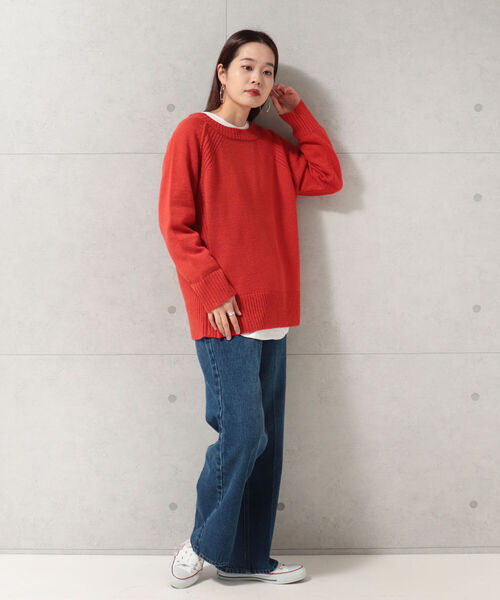 fredy repit(フレディレピ)の「センタープレス ストレートデニムパンツ(デニムパンツ・レディース・ライトブルー/ネイビー・38/36)」の14枚目の写真