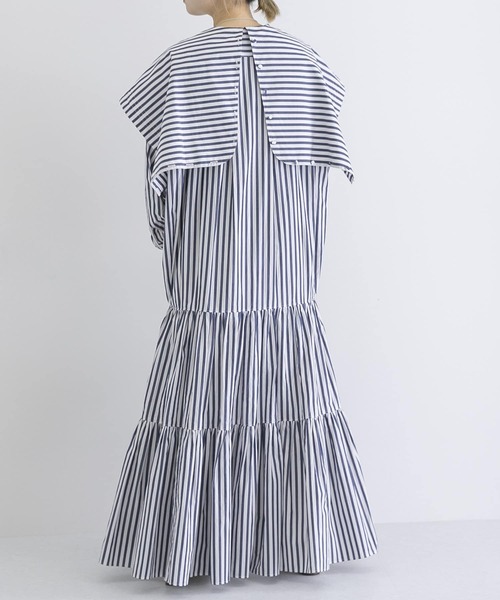 URBAN RESEARCH(アーバンリサーチ)の「iI big collar onepiece(ワンピース・レディース・ブルー/ボルドー・ONE)」の15枚目の写真