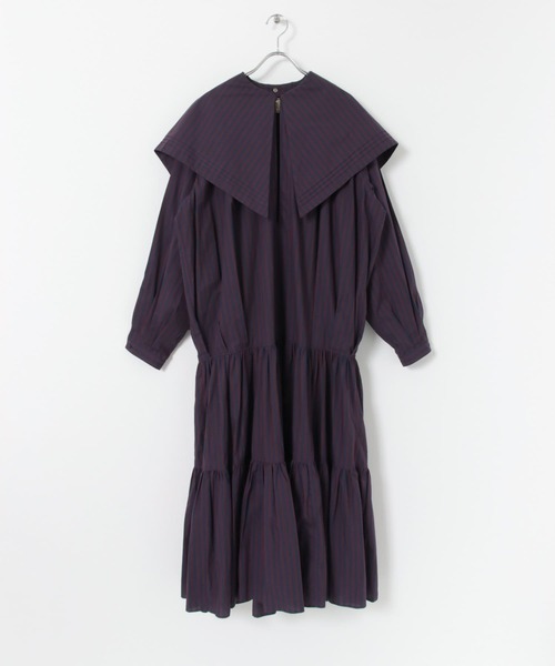 URBAN RESEARCH(アーバンリサーチ)の「iI big collar onepiece(ワンピース・レディース・ブルー/ボルドー・ONE)」の8枚目の写真