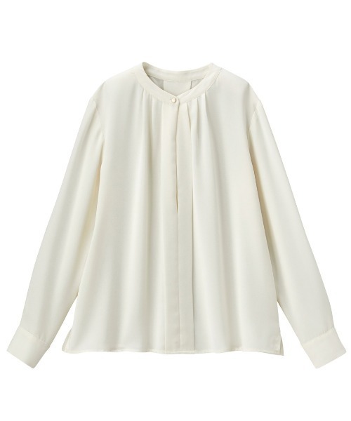 GeeRA(ジーラ)の「フロントタック2WAYブラウス(シャツ/ブラウス・レディース・ベージュ/オフホワイト/ブラック/ラベンダー/ブルー・MEDIUM/LARGE)」の18枚目の写真