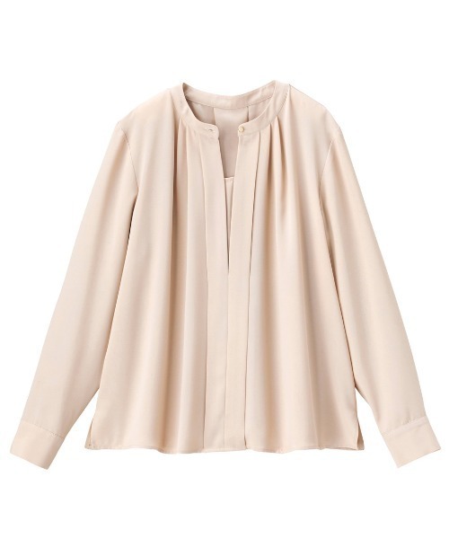 GeeRA(ジーラ)の「フロントタック2WAYブラウス(シャツ/ブラウス・レディース・ベージュ/オフホワイト/ブラック/ラベンダー/ブルー・MEDIUM/LARGE)」の16枚目の写真