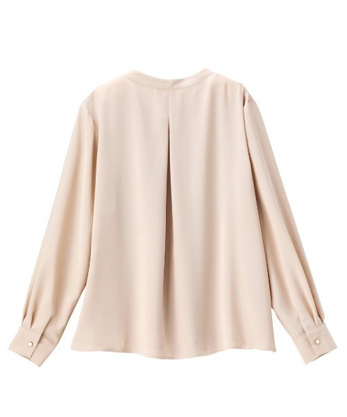 GeeRA(ジーラ)の「フロントタック2WAYブラウス(シャツ/ブラウス・レディース・ベージュ/オフホワイト/ブラック/ラベンダー/ブルー・MEDIUM/LARGE)」の11枚目の写真