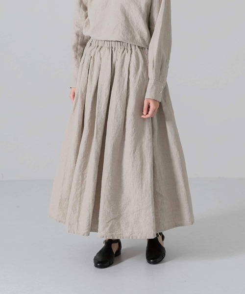 【定価16,500円】リネンタックスカート かぐれ かぐれ（カグレ）の「リネンタックスカート（スカート）」 - WEAR