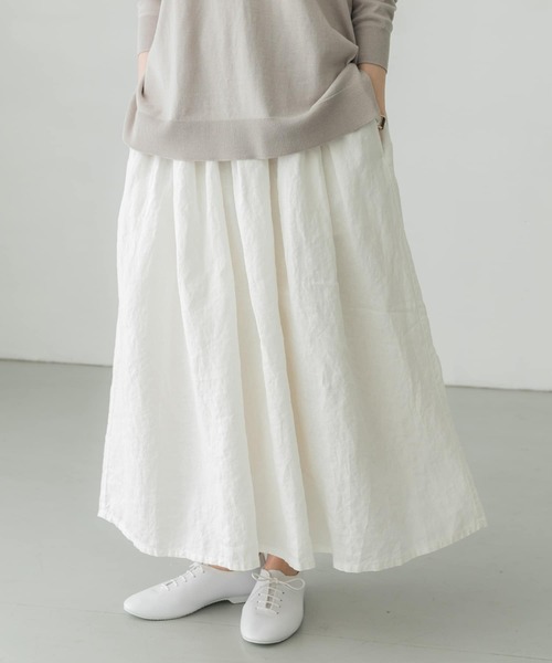 【定価16,500円】リネンタックスカート かぐれ かぐれ（カグレ）の「リネンタックスカート（スカート）」 - WEAR