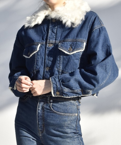 MINEDENIM（マインデニム）の「Denim Boa Short JKT（デニムジャケット）」 WEAR
