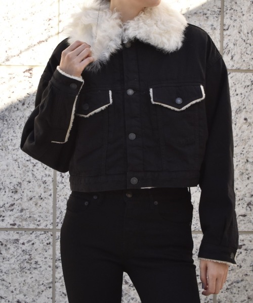 MINEDENIM（マインデニム）の「Denim Boa Short JKT（デニムジャケット）」 WEAR