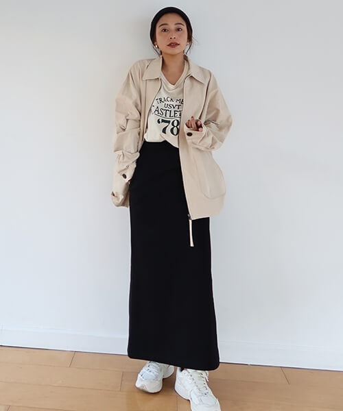 CREDONA（クレドナ）の「裏毛スナップタイトSK（スカート・レディース・ブラック/ホワイト系その他・FREE）」の19枚目の写真