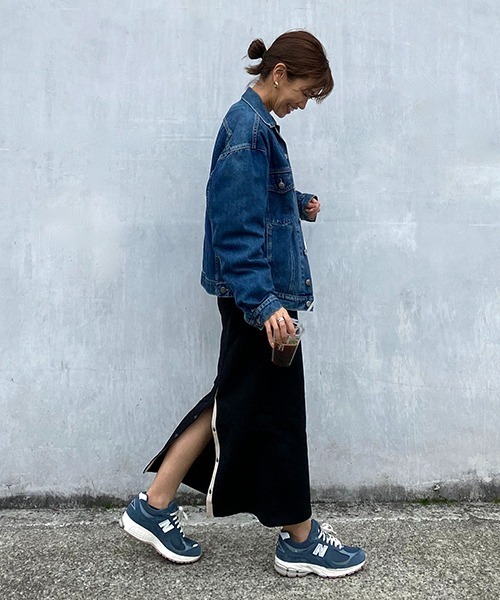 CREDONA（クレドナ）の「裏毛スナップタイトSK（スカート・レディース・ブラック/ホワイト系その他・FREE）」の5枚目の写真