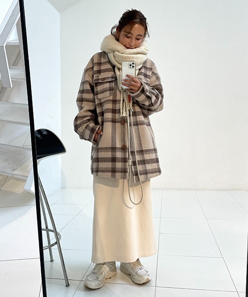 CREDONA（クレドナ）の「裏毛スナップタイトSK（スカート・レディース・ブラック/ホワイト系その他・FREE）」の11枚目の写真