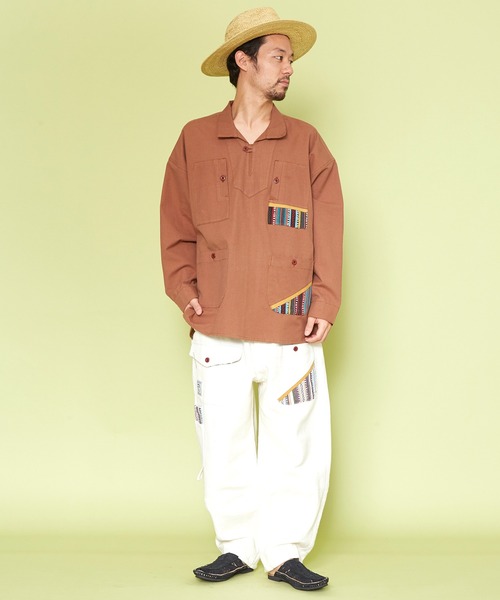 チャイハネ（チャイハネ）の「【チャイハネ】ネパールコットン パハルMEN'Sパンツ（その他パンツ・メンズ・ホワイト/ブラウン/ブルー・FREE）」の18枚目の写真