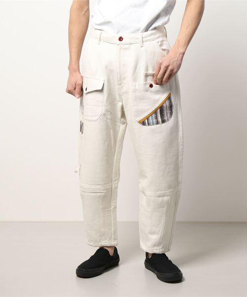 チャイハネ（チャイハネ）の「【チャイハネ】ネパールコットン パハルMEN'Sパンツ（その他パンツ・メンズ・ホワイト/ブラウン/ブルー・FREE）」の4枚目の写真
