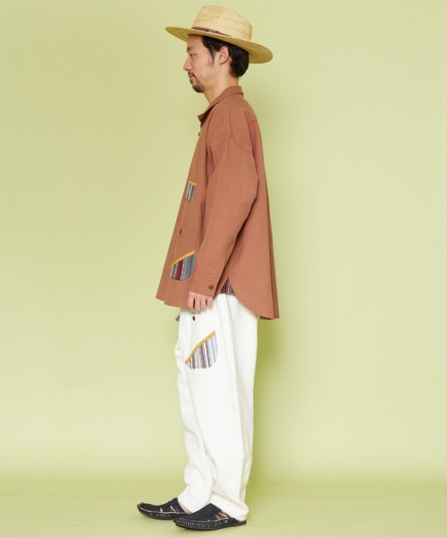 チャイハネ（チャイハネ）の「【チャイハネ】ネパールコットン パハルMEN'Sパンツ（その他パンツ・メンズ・ホワイト/ブラウン/ブルー・FREE）」の13枚目の写真
