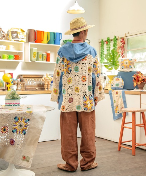チャイハネ（チャイハネ）の「【チャイハネ】ネパールコットン パハルMEN'Sパンツ（その他パンツ・メンズ・ホワイト/ブラウン/ブルー・FREE）」の9枚目の写真
