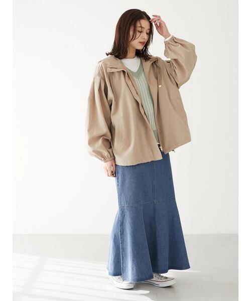 Green Parks(グリーンパークス)の「ストライプ風ジャガードニットベスト*(ベスト・レディース・ベージュ/ブルー/グリーン・FREE)」の20枚目の写真