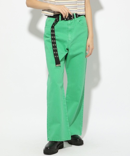 PBLIM（ページボーイリム）の「【PAGEBOYLIM】カラーデニム（デニムパンツ・レディース・ライトブルー/グリーン・MEDIUM/LARGE）」の3枚目の写真