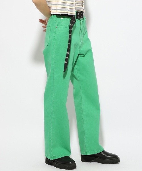 PBLIM（ページボーイリム）の「【PAGEBOYLIM】カラーデニム（デニムパンツ・レディース・ライトブルー/グリーン・MEDIUM/LARGE）」の5枚目の写真