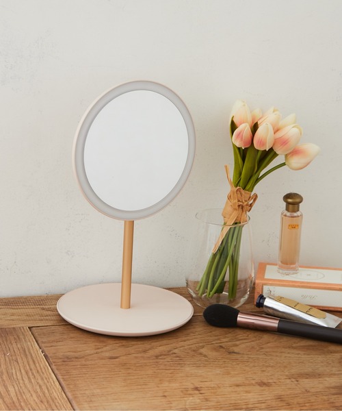 BIRTHDAY BAR（バースデイバー）の「TRAVEL MAKEUP MIRROR LED付き 折りたたみスタンドミラー（手鏡/メイクミラー・レディース・ホワイト/ピンク・フリー）」の15枚目の写真