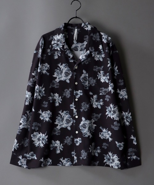 SITRY（シトリー）の「patterned all over Open Collar shirt/総柄 オープンカラーシャツ（シャツ/ブラウス・メンズ・ブラック/ベージュ/ブラック系その他2/ホワイト系その他/ホワイト系その他2/ブラック系その他3/ブラック系その他/ホワイト・M/L/XL）」の6枚目の写真