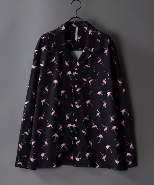 SITRY（シトリー）の「patterned all over Open Collar shirt/総柄 オープンカラーシャツ（シャツ/ブラウス・メンズ・ブラック/ベージュ/ブラック系その他2/ホワイト系その他/ホワイト系その他2/ブラック系その他3/ブラック系その他/ホワイト・M/L/XL）」の4枚目の写真