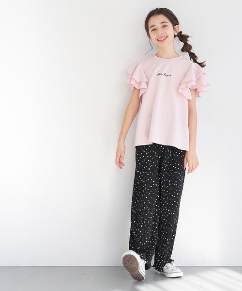 coca（coca）（コカ）の「キッズ 親子お揃い楊柳ドットパンツ（その他パンツ・キッズ・ブラック/パープル/グレイッシュベージュ/アイボリー・130/120/100/110/140/150）」の19枚目の写真