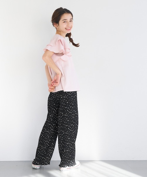 coca（coca）（コカ）の「キッズ 親子お揃い楊柳ドットパンツ（その他パンツ・キッズ・ブラック/パープル/グレイッシュベージュ/アイボリー・130/120/100/110/140/150）」の17枚目の写真