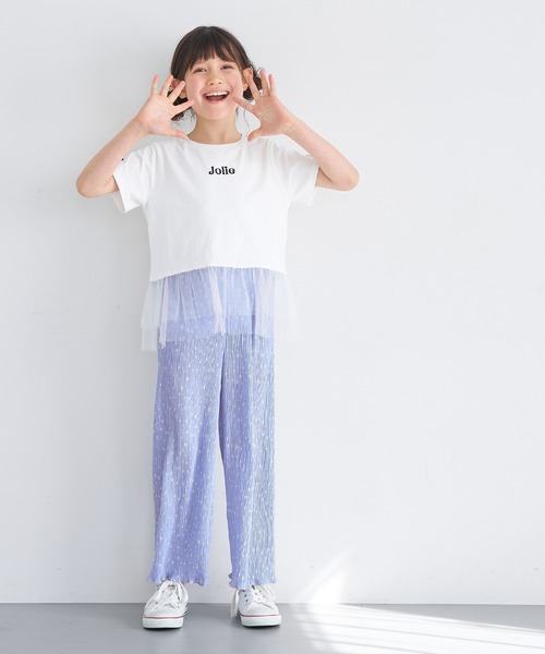 coca（coca）（コカ）の「キッズ 親子お揃い楊柳ドットパンツ（その他パンツ・キッズ・ブラック/パープル/グレイッシュベージュ/アイボリー・130/120/100/110/140/150）」の16枚目の写真