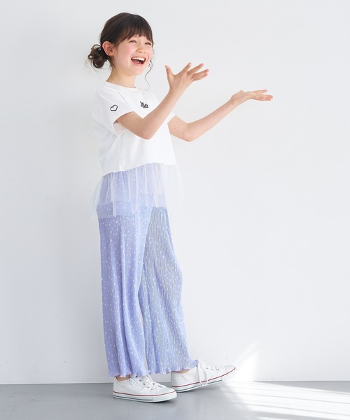 coca（coca）（コカ）の「キッズ 親子お揃い楊柳ドットパンツ（その他パンツ・キッズ・ブラック/パープル/グレイッシュベージュ/アイボリー・130/120/100/110/140/150）」の14枚目の写真