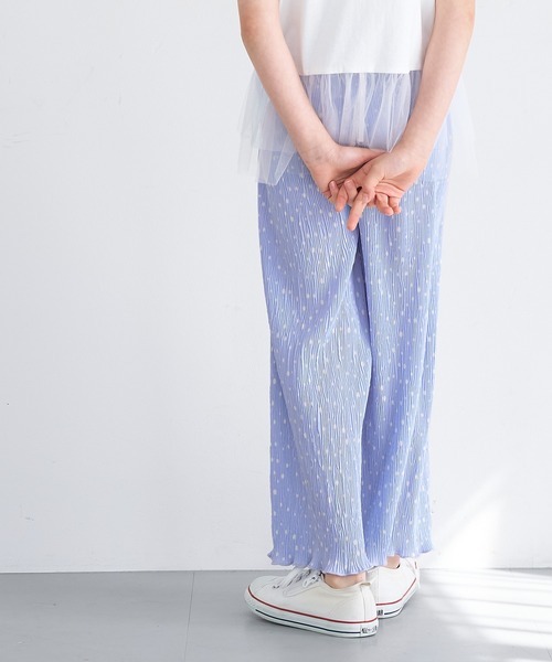 coca（coca）（コカ）の「キッズ 親子お揃い楊柳ドットパンツ（その他パンツ・キッズ・ブラック/パープル/グレイッシュベージュ/アイボリー・130/120/100/110/140/150）」の13枚目の写真