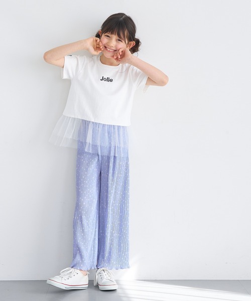 coca（coca）（コカ）の「キッズ 親子お揃い楊柳ドットパンツ（その他パンツ・キッズ・ブラック/パープル/グレイッシュベージュ/アイボリー・130/120/100/110/140/150）」の12枚目の写真