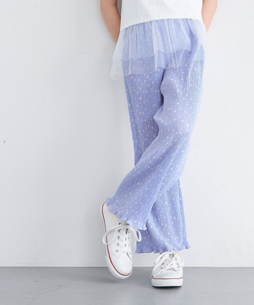 coca（coca）（コカ）の「キッズ 親子お揃い楊柳ドットパンツ（その他パンツ・キッズ・ブラック/パープル/グレイッシュベージュ/アイボリー・130/120/100/110/140/150）」の11枚目の写真