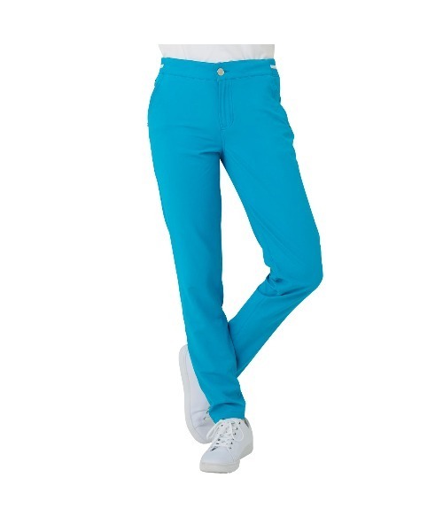 Loudmouth(ラウドマウス)の「LOUDMOUTH/ラウドマウス ゴルフウェア ハイパーストレッチ ウエストロゴジャガード 吸汗速乾 UVカットテーパードパンツ(その他パンツ・レディース・ブラック/ネイビー/オフホワイト/ピンク/ターコイズブルー・M/L)」の14枚目の写真