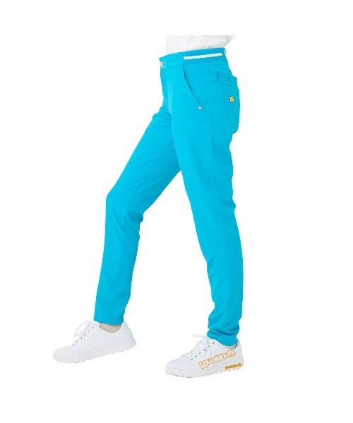 Loudmouth(ラウドマウス)の「LOUDMOUTH/ラウドマウス ゴルフウェア ハイパーストレッチ ウエストロゴジャガード 吸汗速乾 UVカットテーパードパンツ(その他パンツ・レディース・ブラック/ネイビー/オフホワイト/ピンク/ターコイズブルー・M/L)」の15枚目の写真
