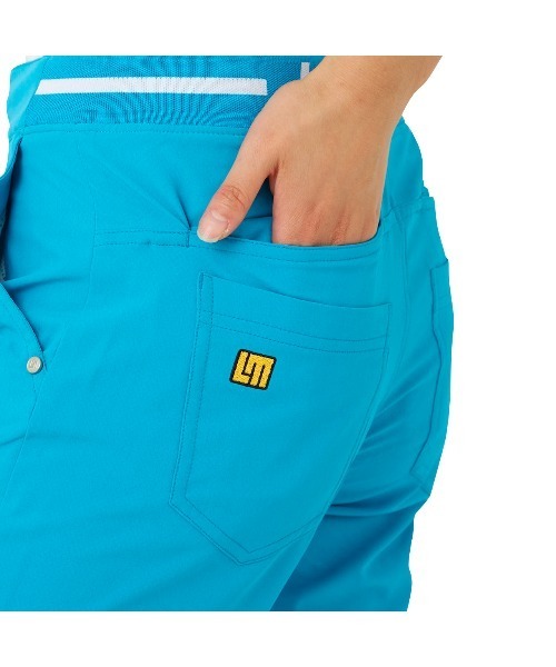 Loudmouth(ラウドマウス)の「LOUDMOUTH/ラウドマウス ゴルフウェア ハイパーストレッチ ウエストロゴジャガード 吸汗速乾 UVカットテーパードパンツ(その他パンツ・レディース・ブラック/ネイビー/オフホワイト/ピンク/ターコイズブルー・M/L)」の20枚目の写真