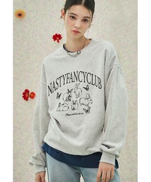A'GEM/9 × .kom『 FANCY CLUB/ファンシークラブ』LEPRE SWEATSHIRT/ウサギデザイン スウェットシャツ